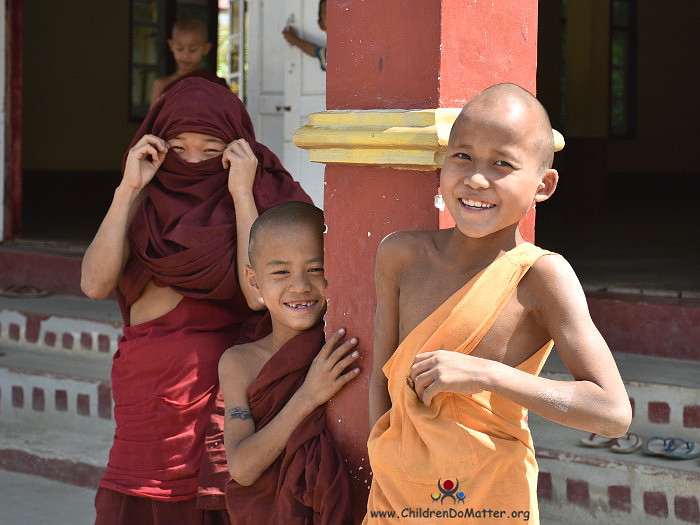 children smiling from sasana orphanage myanmar - children do matter
