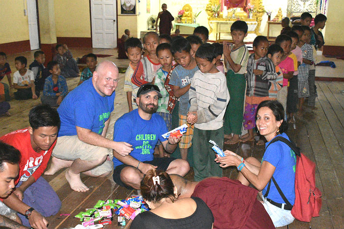 delivery of soaps toothpastes-toothbrushes at sasana orphanage - children do matter