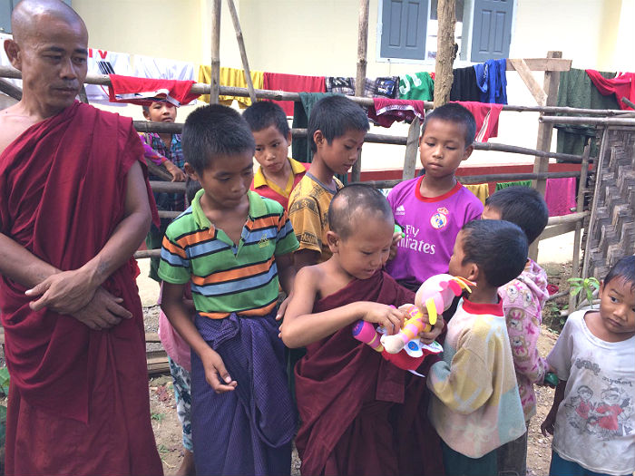 orphans with toys at sasana orphanage - children do matter