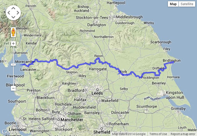 the way of the roses cycle route map